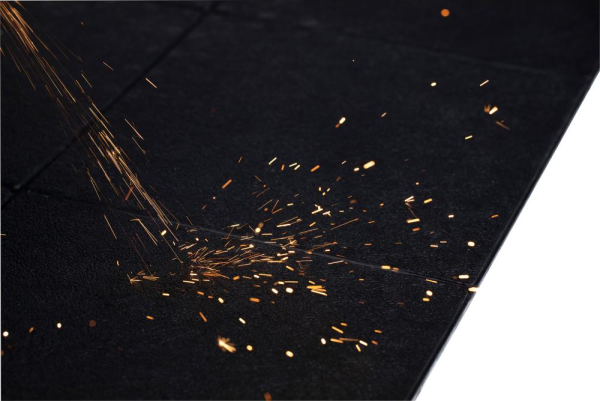 Arbeitsplatzmatte YOGA SOLID Spark schwarz B90xT90 cm Produktbild img3 L