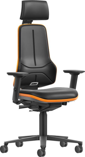 Bimos Arbeitsstuhl XXL orange mit Rollen Produktbild img1 L