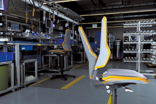 Bimos Arbeitsstuhl XXL orange mit Rollen Produktbild img2 L