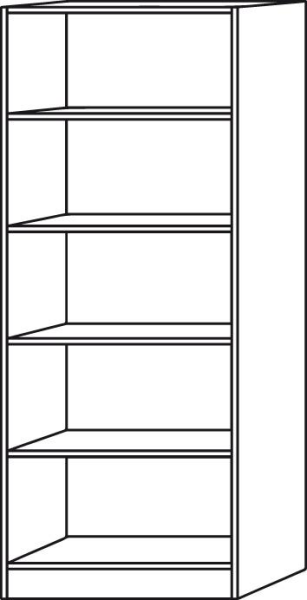 Regal 4FB Ahorn 80x40x200,4 cm Hammerbacher Produktbild img3 L