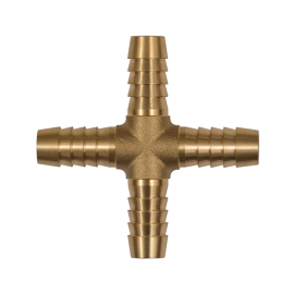 Kreuz-Schlauchverbindungsstutzen, für Schlauch LW 4 mm, Messing Produktbild
