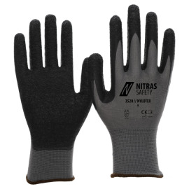 NITRAS NYLOTEX, Nylonhandschuhe, grau / schwarz, EN 388 Produktbild