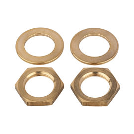 2 Muttern M20x1,5 und 2 Scheiben f. Druckregler für Wasser, G 1/4 Produktbild