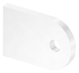 Anschweißlasche, 60x40x6mm, bds. K240 mit Rundloch 9mm, V2A Produktbild