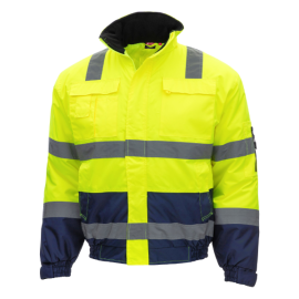 NITRAS MOTION TEX VIZ, Warn-Pilotenjacke, neongelb / marineblau, EN ISO 13688, EN ISO 20471, EN 343 Produktbild
