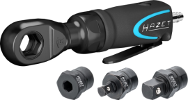 HAZET Mini Multifunktions-Ratschenschrauber 9023M-1 ∙ Vierkant massiv 6,3 mm (1/4 Zoll), Vierkant massiv 10 mm (3/8 Zoll), Sechskant hohl 6,3 (1/4 Zoll) ∙ Anzahl Werkzeuge: 4 Produktbild