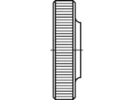 DIN 467 5 Rändelmuttern, niedrige Form Produktbild