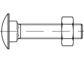 Flachrundschr. DIN 603 Mu Gew. bis 4-kt. M 8 x 70 Produktbild