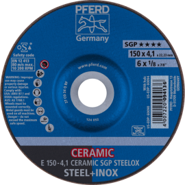 Schruppscheiben E 150-4,1 CERAMIC SGP STEELOX Produktbild