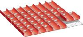 Muldeneinsatz-Set für FH 50 mm 36x36 E 2-tlg,16 Mulden,40 Wände D 70 mm LISTA Produktbild