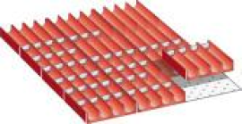 Muldeneinsatz-Set für FH 50 mm 27x36 E 4-tlg,12 Mulden,50 Wände D 33 mm LISTA Produktbild