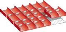 Muldeneinsatz-Set für FH 50 mm 27x27 E 2-tlg,9 Mulden,20 Wände D 70 mm LISTA Produktbild