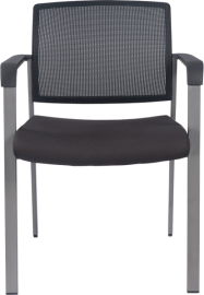 Bürodrehstuhl NET Bezug schwarz, NetzrückenMeetingstuhl teilmontiert Produktbild