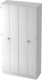 Falttürenschrank 100x42x200,4cm Weiß Produktbild