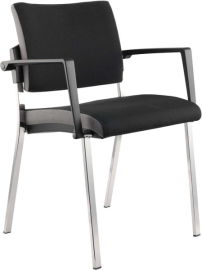 Besucherstuhl Premium Schwarz ( 2 Stühle Set) Produktbild
