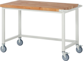 Werkbank fahrbar B1250xT700xH880mm RAL 7035 BMP: 40mm Produktbild