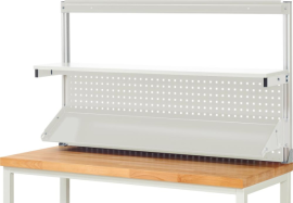 System-Aufbau KS-01 B1500xT40/300xH900 mm RAL7035 Montage auf Arbeitsplatte Produktbild
