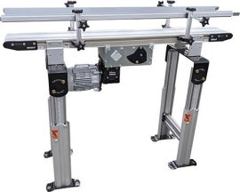 Alu-Flachförderband 2200 petrol Gurtbreite Produktbild