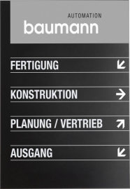 Wegweiser Madrid Black Line - Wandmontage B Produktbild