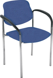 Besucherstuhl STYL 4L mit Armlehne chrom / anthrazit chrom / anthrazit Produktbild
