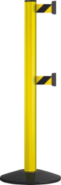 Gurtpfosten Safety gelb Gurtlänge 2,30 m Gurt schwarz/gelb "Safety Double" Via Guide Produktbild