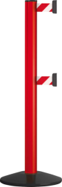Gurtpfosten Safety rot Gurtlänge 2,30 m Gurt rot/weiß "Safety Double" Via Guide Produktbild