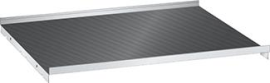 Ablage zu NC-Wagen mit PVC-Rillenmatte 36x36 E RAL 7035 Produktbild