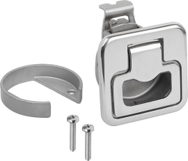 KIPP Schnappverschlüsse Edelstahl mit Bowdenzuganbindung und Griff, klappbar, Form B Produktbild
