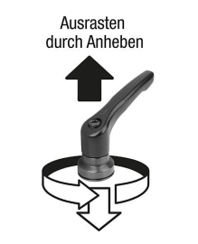 KIPP Klemmhebel Zink mit Innengewinde und Spannkraftverstärker, hochglanzverchromt Produktbild