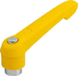 KIPP Klemmhebel Kunststoff mit Innengewinde, Gewindeeinsatz Stahl blau passiviert Produktbild