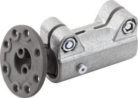 ROHRVERBINDER GERADE, FÜR RUNDROHRE, A=30,1, L=110, MIT KUGELGELENK, ALUMINIUM GLEITGESCHLIFFEN, KOMP:STAHL Produktbild