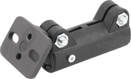 ROHRVERBINDER GERADE, FÜR RUNDROHRE, A=18,1, L=86, MIT KUGELGELENK, THERMOPLAST, KOMP:STAHL VERZINKT Produktbild