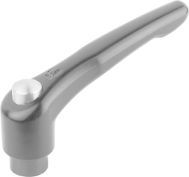 KIPP Klemmhebel mit Schutzkappe mit Innengewinde, seidenmatt Produktbild