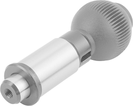 KIPP Präzisions-Arretierbolzen Stahl mit Kunststoff-Griffkugel und zylindrischem Arretierstift Produktbild