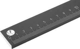 KIPP Maßstäbe Aluminium, selbstklebend oder mit Bohrungen, Stärke 6 mm Produktbild