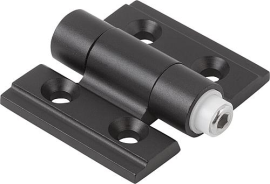 SCHARNIER MIT EINSTELLBARER FRIKTION 35X30, ALUMINIUM SCHWARZ ELOXIERT, A1=21, B1=15 Produktbild