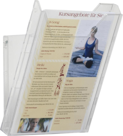 COMBIBOXX M A4 hoch variabel Tischaufsteller oder Wandhalter 24mm transparent Produktbild