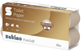 Satino PureSoft Toilettenpapier Kleinrollen 2-lagig 400 Blatt Produktbild