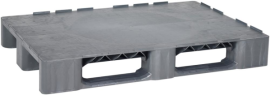 Universalpalette grau B1000xT1200xH165 mm 4 geschlossene Kufen mit Rand Produktbild