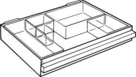 Ersatzschublade Typ250-3 B320xT239xH57 mm transparent RAACO Produktbild