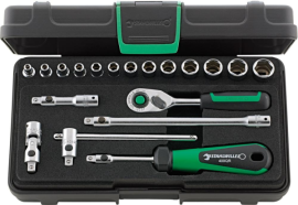 Steckschl.-Grt. 1/4" 22tlg. 40/13/6QR Stahlw. Produktbild