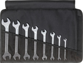 Doppelmaulschlüssel-Satz DIN 3110 6-22mm 8-teilig in Rolltasche Stahlwille Produktbild