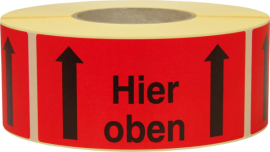 Hinweis Etiketten Hier oben,1000 Stk./Rolle Produktbild