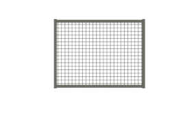 Aufsatzelement Trennwandsystem Vario B980xH750 mm RAL 7037 Drahtgitter Produktbild