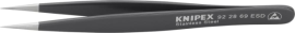 Knipex Pinzette ESD schwarz nadelfeinen Spitzen Produktbild