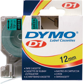 Schriftband D1 45019 schwarz/grün 12mmx7m DYMO Produktbild