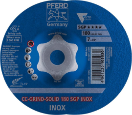 Schleifscheibe CC-Grind Solid SGP INOX 180mm PFERD Produktbild