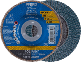 Fächerschleifscheibe Z 60PSF gerade 115mm K60 Pferd Produktbild