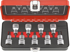 Schraubendrehereinsatz- Satz 1/2" T20 bis T60 9-teilig FORMAT Produktbild