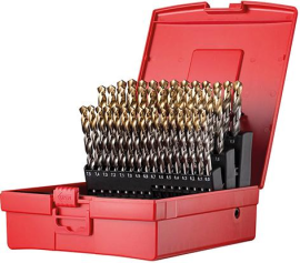 Spiralbohrer Set 6-10mm x0,5 in A002 in Box 118G Typ N 4xD 41tlg. Tin Tip A095203 Dormer Produktbild
